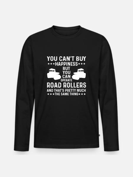 Roller Driver Gift - Men's Premium Organic Long Sleeve Shirt - black