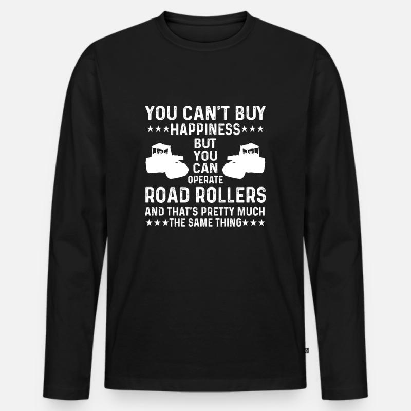 Roller Driver Gift - Men's Premium Organic Long Sleeve Shirt - black
