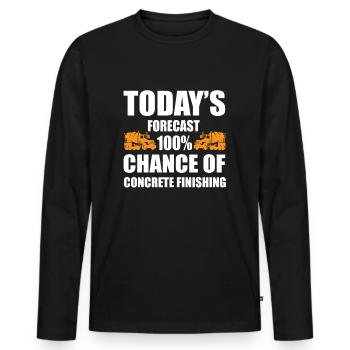 Drôle de polisseur de béton cadeau - T-shirt manches longues Premium bio Homme - noir - Devant - Nico (187cm)