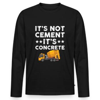 Ce n’est pas du ciment, c’est du béton - T-shirt manches longues Premium bio Homme - noir - Devant - Nico (187cm)