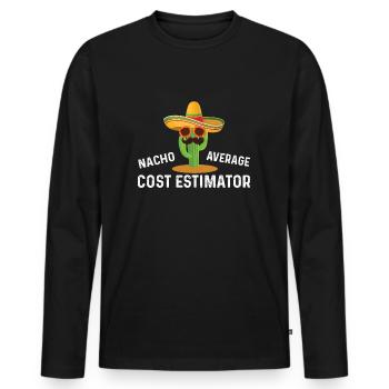 Not so average cost estimator - Men's Premium Organic Long Sleeve Shirt - black - Front - Nico (187cm)
