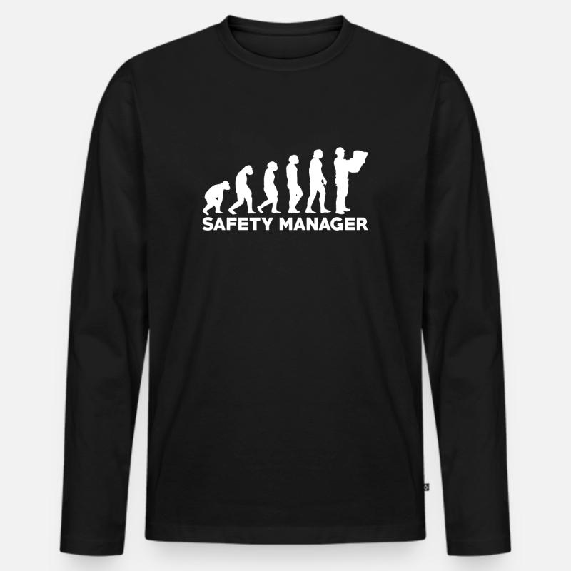 Security Manager Evolution Design - Men's Premium Organic Long Sleeve Shirt - black
