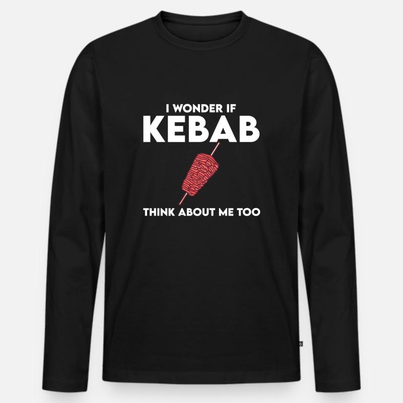 Lustiger Döner Spruch - Männer Premium Bio Langarmshirt - Schwarz