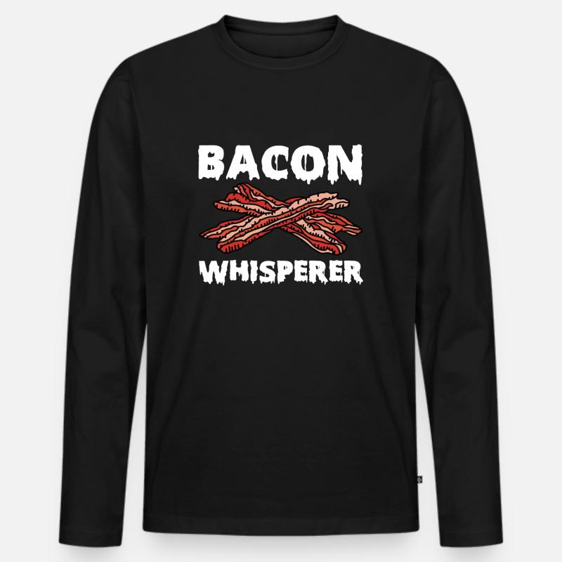 Bacon Whisperer - Men's Premium Organic Long Sleeve Shirt - black