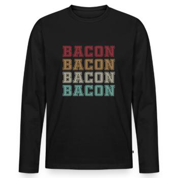 Speck - Männer Premium Bio Langarmshirt - Schwarz - Vorne - Nico (187cm)