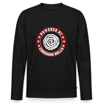 Great cinnamon roll design - Men's Premium Organic Long Sleeve Shirt - black - Front - Nico (187cm)