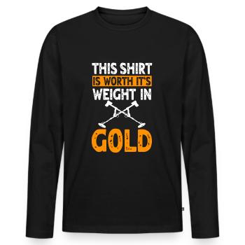 Détecteurs - T-shirt manches longues Premium bio Homme - noir - Devant - Nico (187cm)