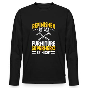 Meubles Super-héros - T-shirt manches longues Premium bio Homme - noir - Devant - Nico (187cm)