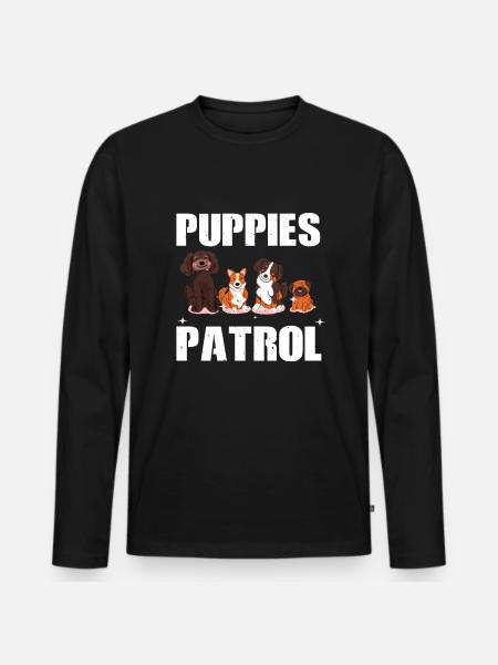Patrouille de chiots - T-shirt manches longues Premium bio Homme - noir