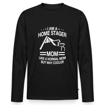 Home Stager Mama for Women - Men's Premium Organic Long Sleeve Shirt - black - Front - Nico (187cm)
