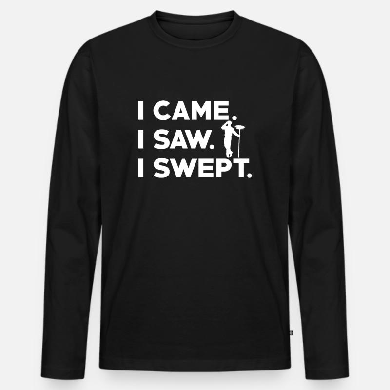 Lustiger Schornsteinfeger Spruch - Männer Premium Bio Langarmshirt - Schwarz