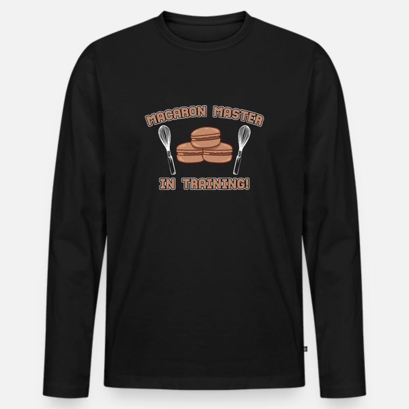 Macaron Master In Ausbildung - Männer Premium Bio Langarmshirt - Schwarz
