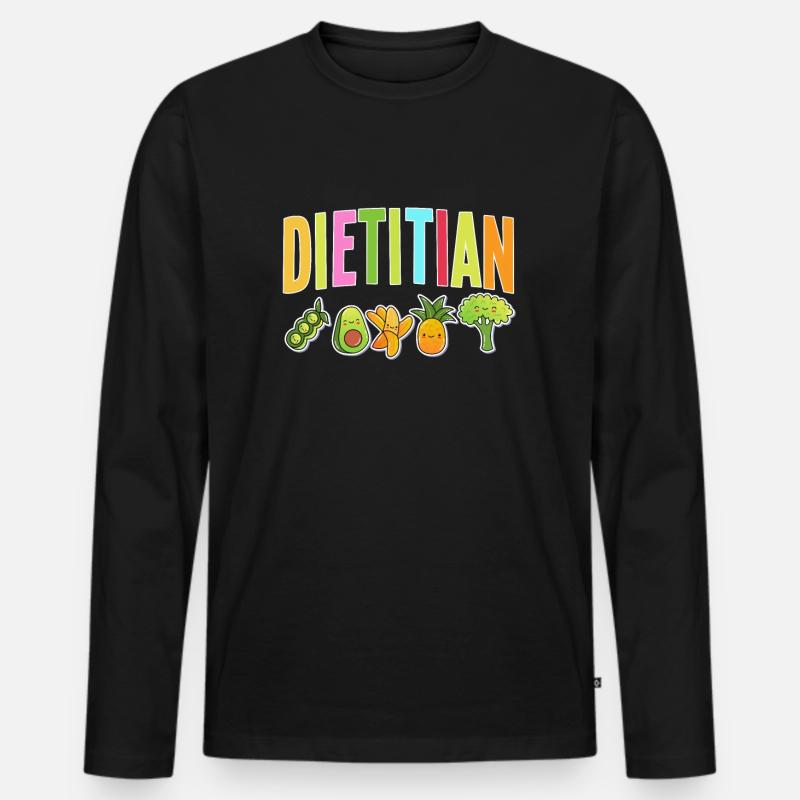 Ernährungsberater Design - Männer Premium Bio Langarmshirt - Schwarz