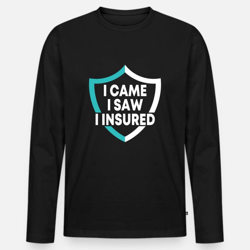 Conception de l’agent d’assurance - T-shirt manches longues Premium bio Homme - noir