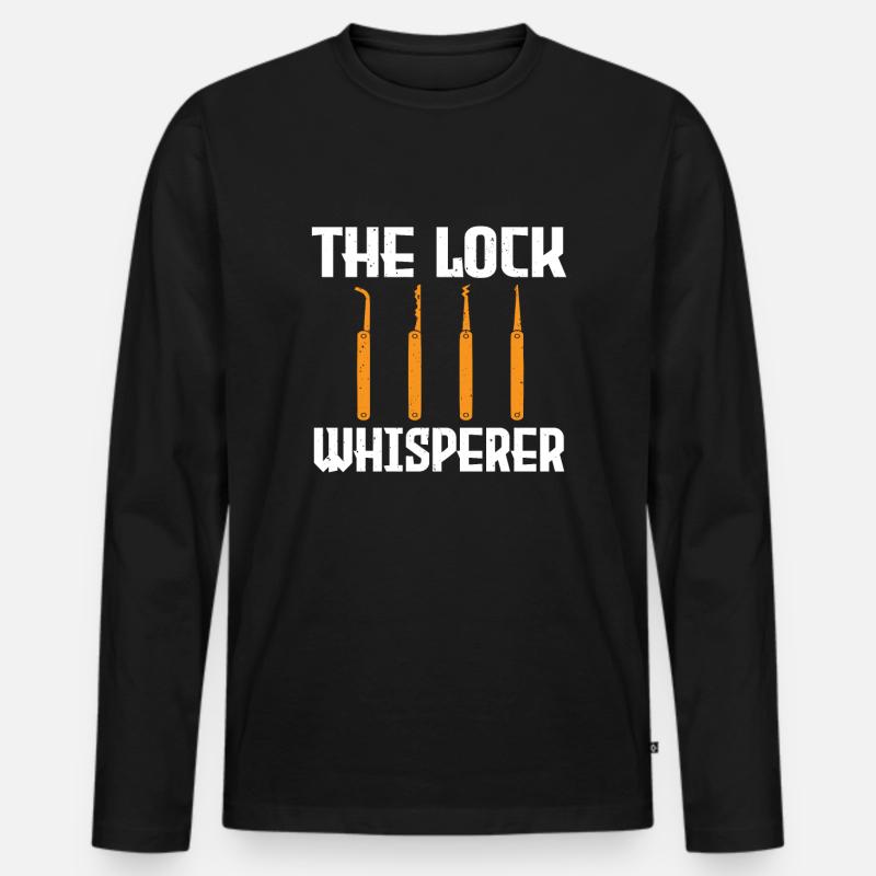 The Lock Whisperer Lock Picking - Männer Premium Bio Langarmshirt - Schwarz