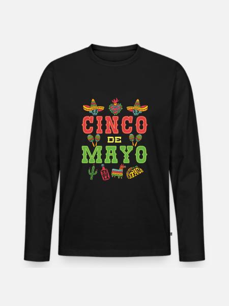 Cinco De Mayo - Men's Premium Organic Long Sleeve Shirt - black