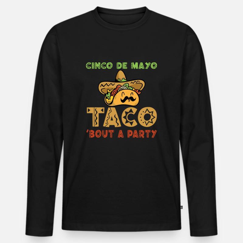 Lustiger Cinco De Mayo Spruch - Männer Premium Bio Langarmshirt - Schwarz