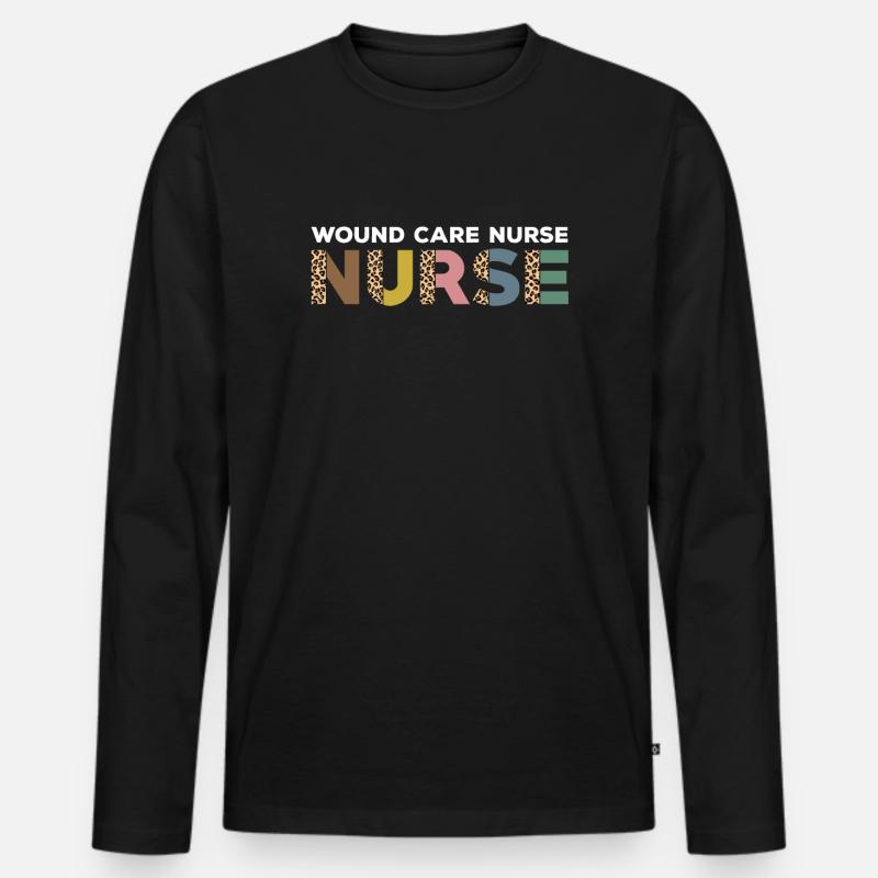 Wundmanagerin Wundexperte - Männer Premium Bio Langarmshirt - Schwarz
