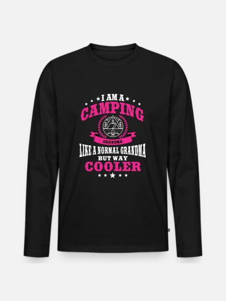 Funny Camping Grandma - Men's Premium Organic Long Sleeve Shirt - black