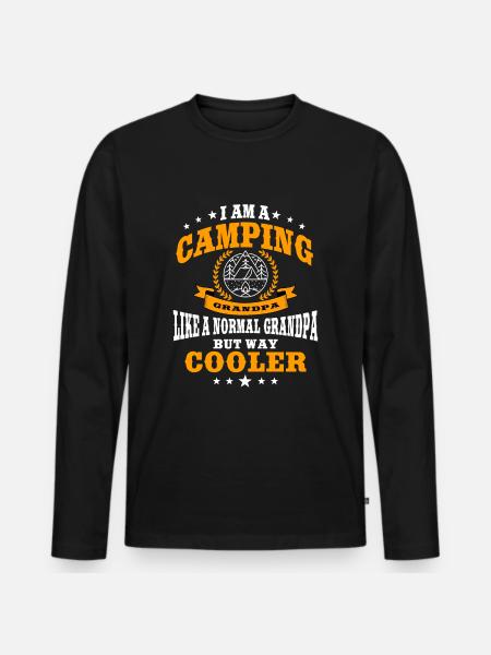 Fun camping grandpa - Men's Premium Organic Long Sleeve Shirt - black