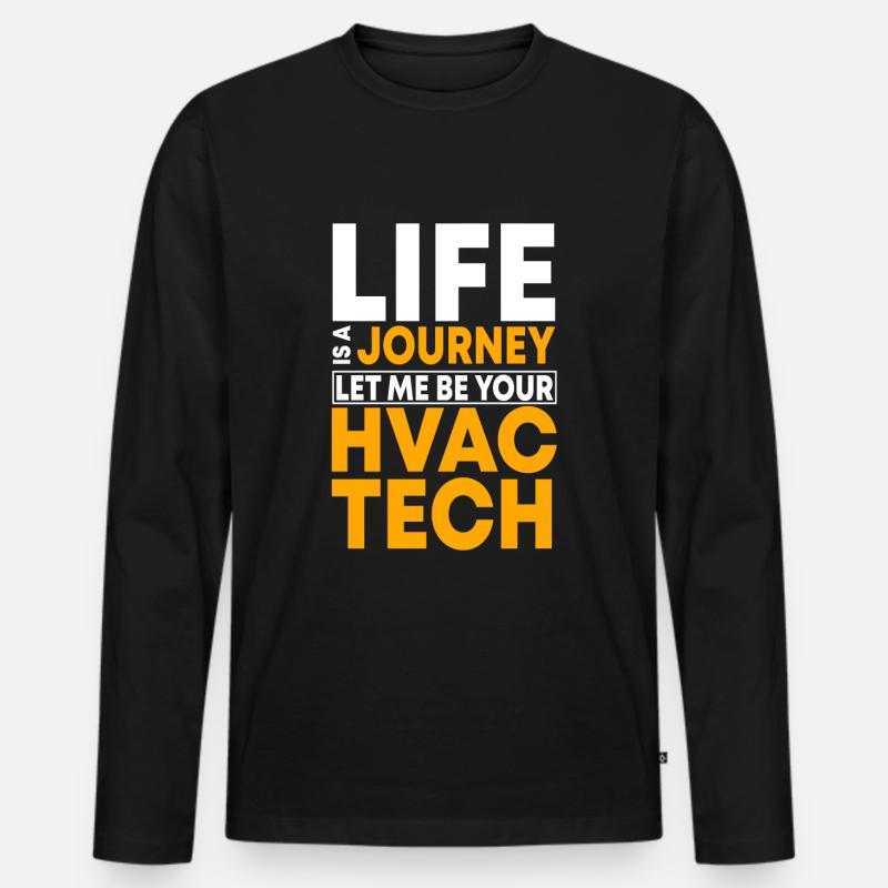Hlk-techniker - Männer Premium Bio Langarmshirt - Schwarz