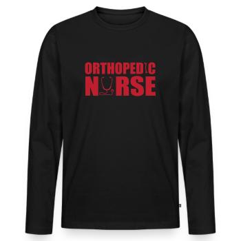 Retro Ferry Vêtements Porte-conteneurs - T-shirt manches longues Premium bio Homme - noir - Devant - Nico (187cm)