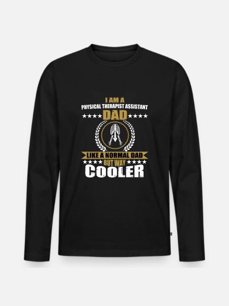 Physiotherapist Assistant Papa - Men's Premium Organic Long Sleeve Shirt - black