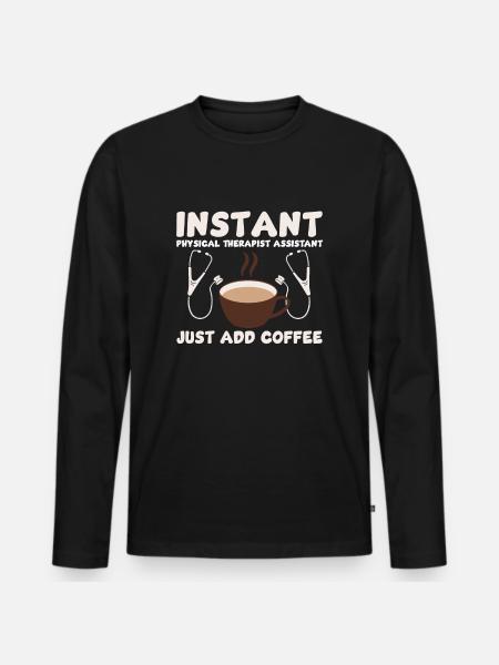 Funny Physiotherapist Assistant - Men's Premium Organic Long Sleeve Shirt - black