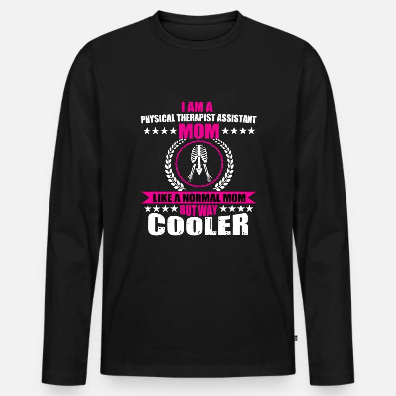 Physiotherapeutin Assistentin Mutter - Männer Premium Bio Langarmshirt - Schwarz