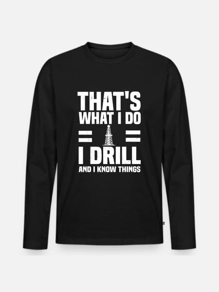 Oilfield workers - Men's Premium Organic Long Sleeve Shirt - black