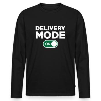 Conception amusante du chauffeur-livreur - T-shirt manches longues Premium bio Homme - noir - Devant - Nico (187cm)