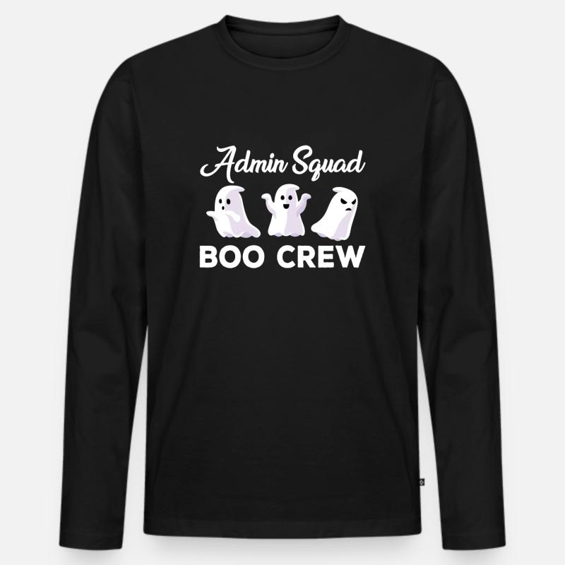 Admin Squad Boo Crew Halloween-kostüm - Männer Premium Bio Langarmshirt - Schwarz