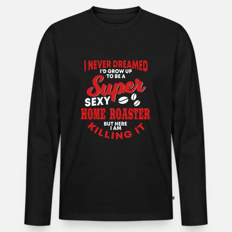 Lustiges Hausröster Geschenk - Männer Premium Bio Langarmshirt - Schwarz
