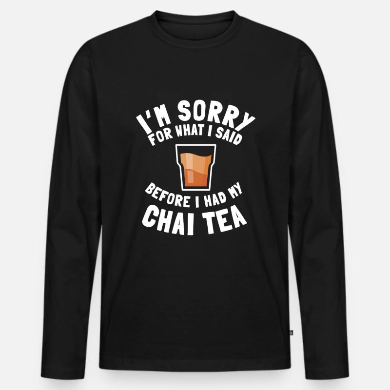 Chai Tee Geschenk - Männer Premium Bio Langarmshirt - Schwarz