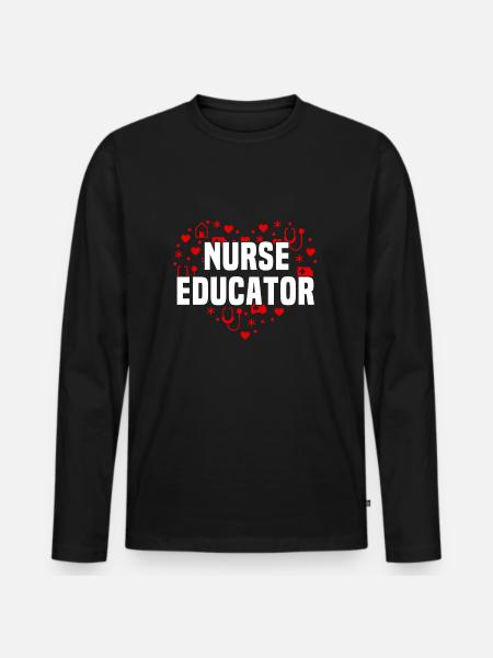 Infirmière instructrice - T-shirt manches longues Premium bio Homme - noir