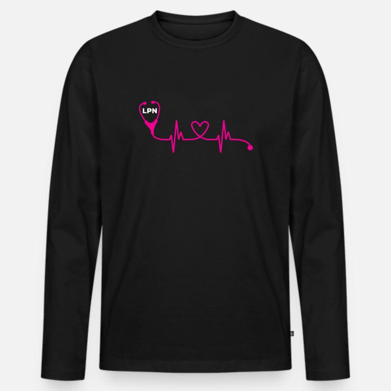 LPN - Männer Premium Bio Langarmshirt - Schwarz