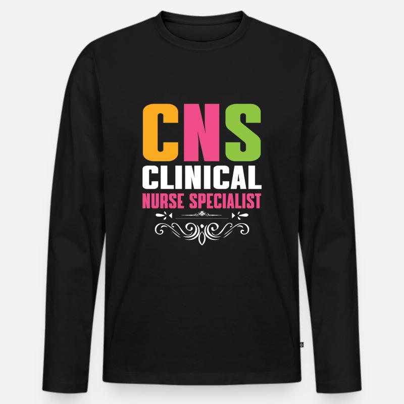 Klinische Krankenschwester - Männer Premium Bio Langarmshirt - Schwarz