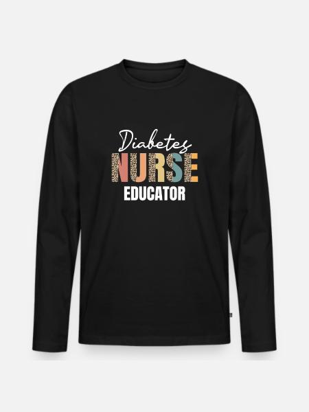 Diabetes Nurse Gift Idea - Men's Premium Organic Long Sleeve Shirt - black