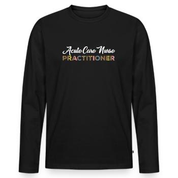 Retro Ferry Vêtements Porte-conteneurs - T-shirt manches longues Premium bio Homme - noir - Devant - Nico (187cm)