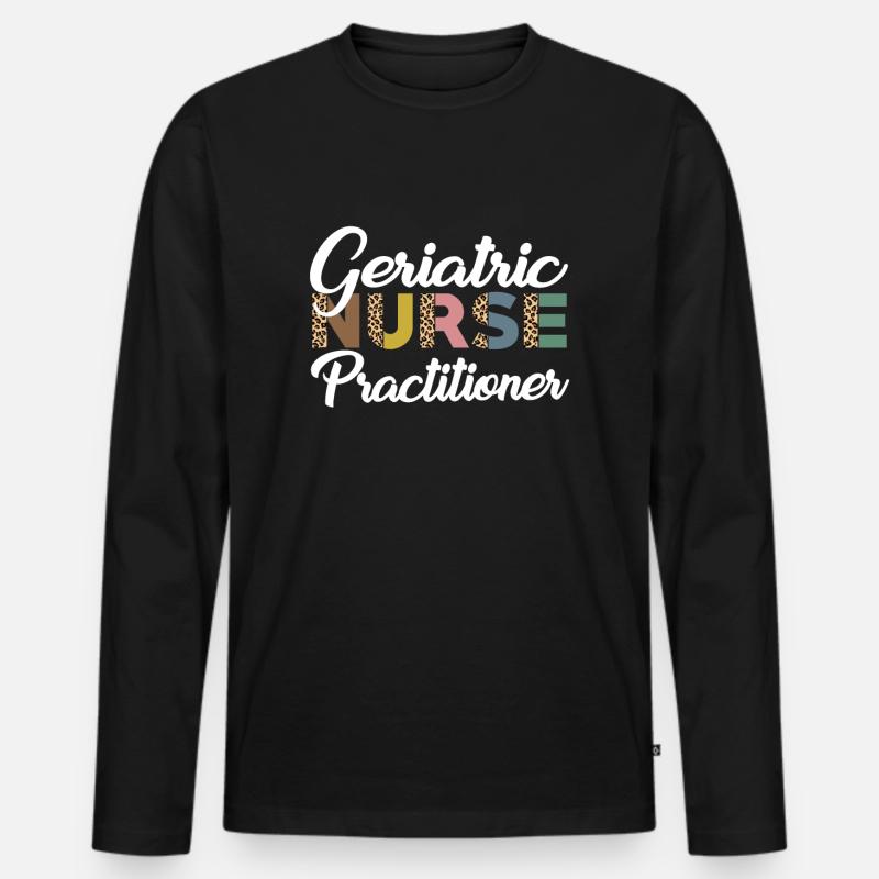 Altenpflegerin - Männer Premium Bio Langarmshirt - Schwarz