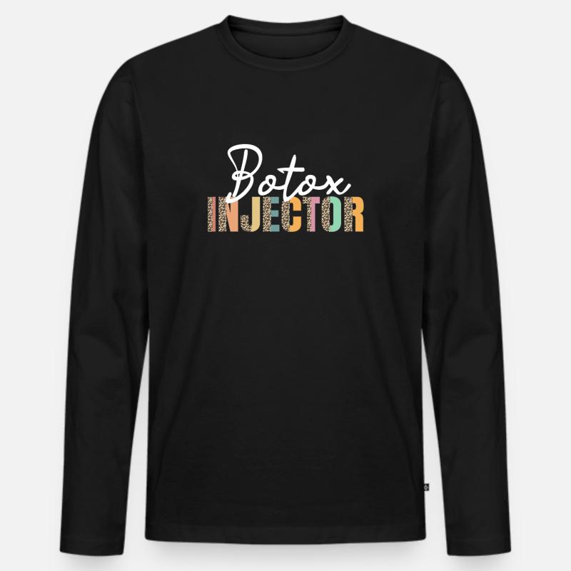 Botox-injektor - Männer Premium Bio Langarmshirt - Schwarz