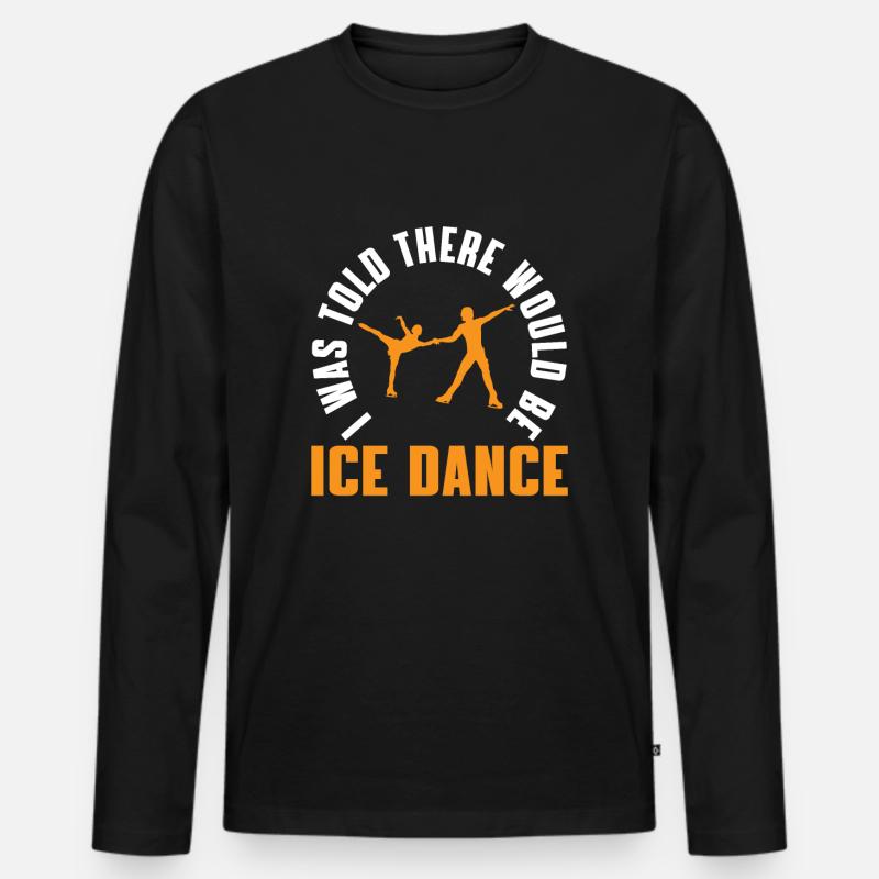 Lustiger Eistanz Spruch - Männer Premium Bio Langarmshirt - Schwarz