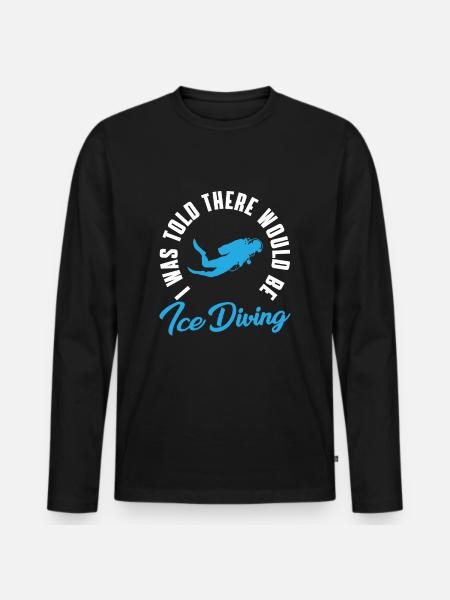 Funny Loon Humor Design - Men's Premium Organic Long Sleeve Shirt - black