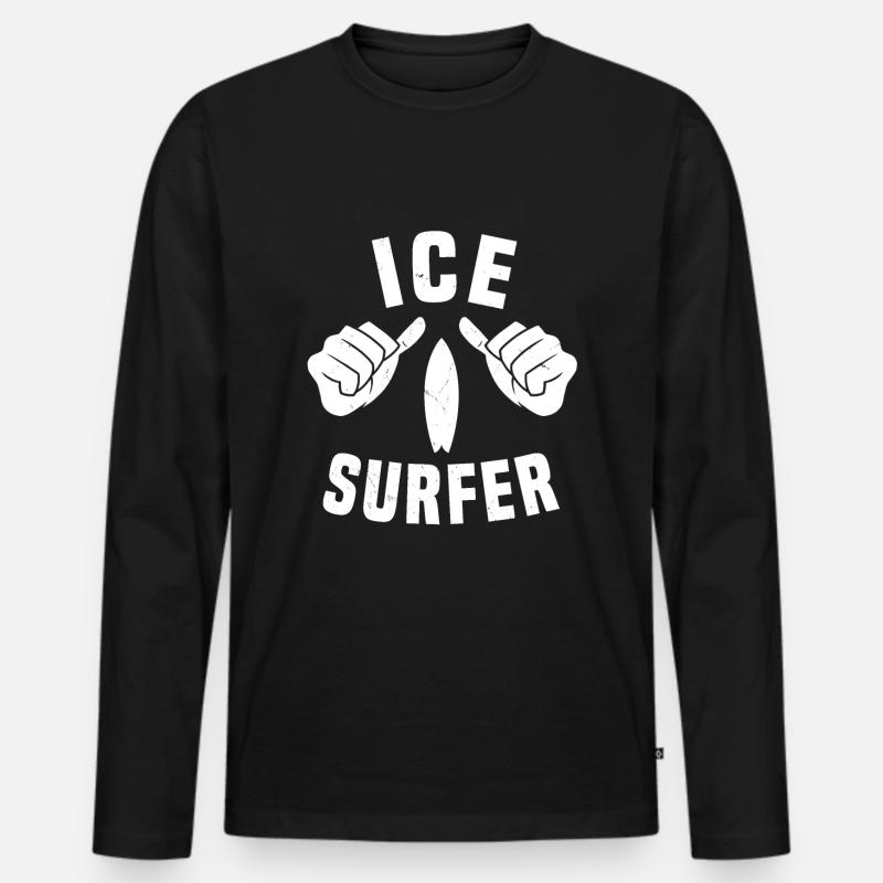 Eissurfer - Männer Premium Bio Langarmshirt - Schwarz