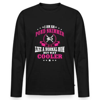 Pond Skimmer Mama - Men's Premium Organic Long Sleeve Shirt - black - Front - Nico (187cm)