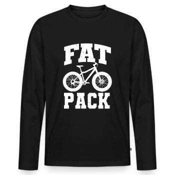Fat Pack Costume Fat Bike - Men's Premium Organic Long Sleeve Shirt - black - Front - Nico (187cm)