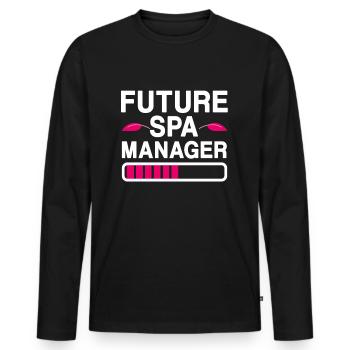 Zukünftiger Spa Manager Wellness-center - Männer Premium Bio Langarmshirt - Schwarz - Vorne - Nico (187cm)