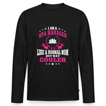Lustige Spa Managerin Mama - Männer Premium Bio Langarmshirt - Schwarz - Vorne - Nico (187cm)