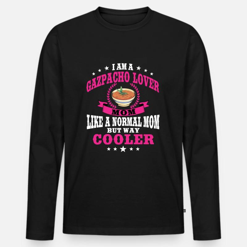 Gazpacho Mama - Männer Premium Bio Langarmshirt - Schwarz