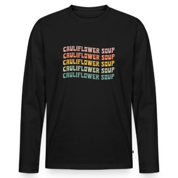 Cauliflower soup - Men's Premium Organic Long Sleeve Shirt - black - Front - Nico (187cm)